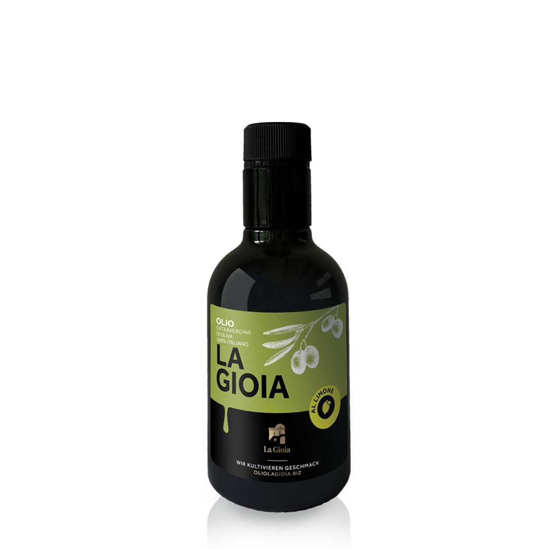Olio extra vergine Al Limone – Bottiglia da 250 ml (confezione da 6 pezzi)