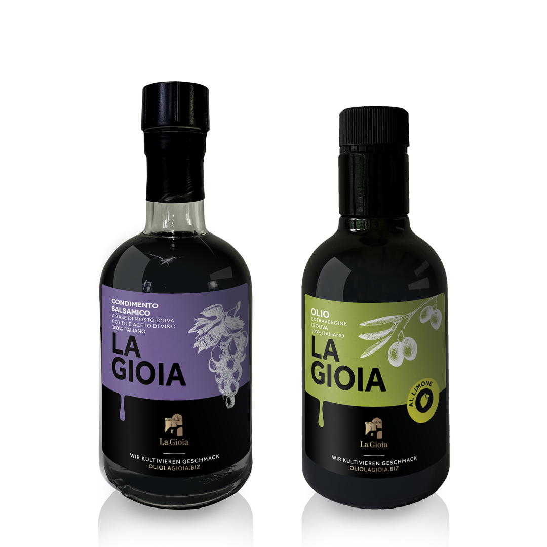 3+3 – Balsamico und Olio Al Limone – 250ml Flasche (Schachtel zu je 3 Flaschen)