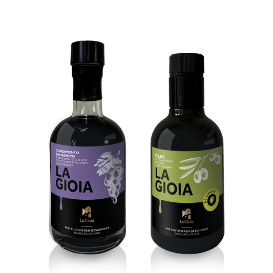 3+3 – Balsamico und Olio Al Limone – 250ml Flasche (Schachtel zu je 3 Flaschen)