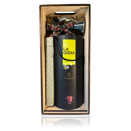 Tubo-Box – Confezione regalo con olio d'oliva, oliere e raffinato canovaccio